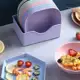 Kit Com 10 Pratos Plásticos Duros Reutilizaveis Com Suporte em oferta