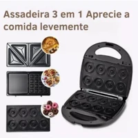 Imagem da promoção Máquina Donuts Wafler Rosquinha Sanduicheira 3 Em 1 110V/220V
