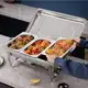 Rechaud Profissional Inox 9L com 3 Divisórias para Buffet Festas Eventos QUEBOM em oferta