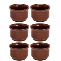 Imagem da promoção Kit 6 Cumbuca Feijoada Caldo Vinagrete 280ml Marrom E Branca