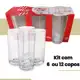 Jogo 6 Copos Vidro 225ml Kit Para Água Suco Drinks Refrigerante Elegante Mesa Posta Cozinha Egito em oferta