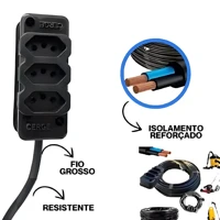 Imagem da promoção Extensão Reforçada - Cabo Grosso e resistente 3/5/10/20/30 Metros