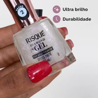 Imagem da oferta Top Coat Fixador Efeito Paetê Risqué Diamond Gel 9,5ml