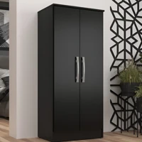 Imagem da oferta Armário Multiuso 2 Portas Preto Regente