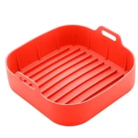 Imagem da oferta LYOR - Forma Quadrada de Silicone para Air Fryer Vermelha 20cm x 7cm