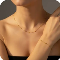 Imagem da oferta Conjunto Colar e Pulseira Bolinhas