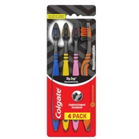 Imagem da oferta Escova de Dente Colgate ZigZag Carvão 4 unid