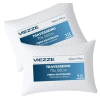 Imagem da oferta Kit 2 Travesseiros Luxo Matelado Fibra Antialérgica 70x50cm Branco