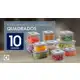 Jogo de Potes de Plástico Hermético Electrolux - com Tampa Quadrado 80000565 10 Peças em oferta