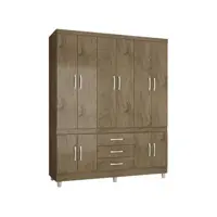 Guarda-roupa Casal 10 Portas 3 Gavetas - Araplac Rusti 18490-88 em oferta na Magazine Luiza