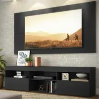 Rack com Painel para TV até 65" Flórida Multimóveis Preto em oferta na Magazine Luiza