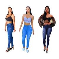 Imagem da promoção Kit 3 Calças Jeans Femininas Cintura Alta Lycra Leve - Stampnew