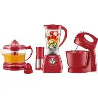 Conjunto Especial Mondial Gourmet Red II Espremedor Premium + Batedeira Power Prática Red + Liq em oferta na ShopTime