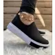 Tenis meia shoes calce facil slip on skeaker conforto casual macio sapatenis preto - for all shoes em oferta