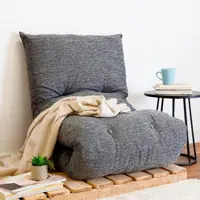 Futon Dobrável de Espuma Solteiro Grafite - Emcompre em oferta na Casas Bahia
