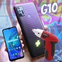 Smartphone Motorola Moto G10 64GB Cinza Aurora - 4G 4GB RAM + Parafusadeira Mondial em oferta na Magazine Luiza