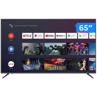 Smart TV 4K HQLED 65” JVC LT-65MB708 Android - Wi-Fi Bluetooth HDR 4 HDMI 3 USB em oferta na Magazine Luiza