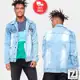 Jaqueta Jeans Ecxo Tradicional Masculina em oferta