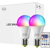2-Pack de Lâmpada Inteligente com 1 Remoto, Trabalho com Alexa, Google Home, Lâmpada LED Corlorful 1 em oferta na Amazon