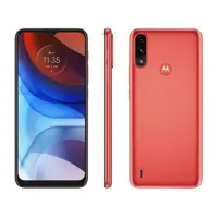 Smartphone Motorola Moto E7 Power 32GB Vermelho - Coral 4G 2GB RAM Tela 6,5” Câm. Dupla + Selfie 5MP em oferta na Magazine Luiza