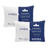 KIT 2 Travesseiros Micro Cotton Camesa Suporte Firme Hotel em oferta na Magazine Luiza
