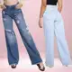 Calça Jeans Vista Magalu Wide Leg Barra Desfiada C em oferta