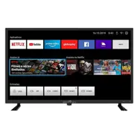 Smart TV D Led 32" Britania BTV32D10N5SKH HD (1366x768) WiFi Integrado Preta com Conversor Digital I em oferta na Magazine Luiza