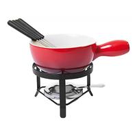 Imagem da promoção Aparelho de Fondue Cerâmica Brinox Vermelho - 8 Peças 1256/101