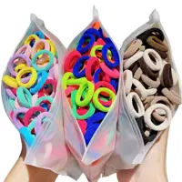 Kit 50 Elasticos de Cabelo Tipo Meia Xuxinha Criança Adulto Rabicó 50 Unidades Pequeno em oferta na Shopee