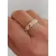 Anel Solitário Prata 925 Com Aplique em Ouro 14K C em oferta