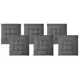 Kit 6 Almofadas Futon Assento Para Cadeira Cinza 40x40 - Casa Ambiente em oferta