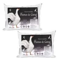 Kit Travesseiro Pluma de Ganso 2 Peças 70 cm x 50 cm Premium - Enxovais DecoraLar em oferta na Magazine Luiza