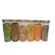 Kit com 6 Potes de Vidro para Mantimentos com Tampa de Bambu 450mL - Oikos em oferta
