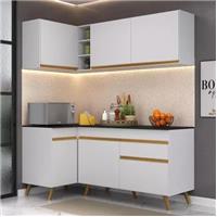 Imagem da promoção Cozinha Compacta de Canto Veneza GW Multimóveis MP2057 com Armário e Balcão Branca