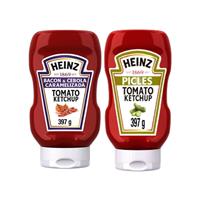 Imagem da promoção Kit Heinz Ketchup Picles 397g e Ketchup Heinz Bacon & Cebola Caramelizada 397g