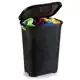 Cesto Rattan Grande C/ Tampa Basculada Preto Arqplast em oferta