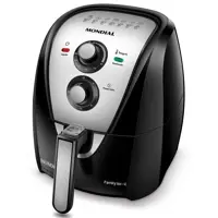 Fritadeira Elétrica Sem Óleo Air Fryer Mondial AFN40BI Family Inox 4L - Preta/Inox em oferta na Magazine Luiza