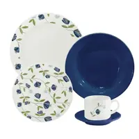 Aparelho de Jantar Oxford Biona Donna Floral Azul em Cerâmica com 20 Peças em oferta na Magazine Luiza