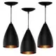 Kit 3 Pendentes Vegas (Preto Textura / Bronze) em oferta