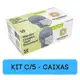 Kit Máscara Cirúrgica Tripla Branca C/ Elast 5 Caixas C/50 Un- Descarpack em oferta