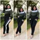 Conjunto Feminino Plus Size grande Moletom Crepe Blusa Calça em oferta