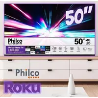 Smart TV Philco 50 4K Roku TV HDR10 PTV50G70R2CSGBL - Bivolt em oferta na Magazine Luiza