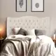 Cabeceira de Cama Box Casal 140 cm Dunas - Veludo Bege em oferta