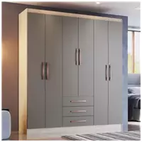 Imagem da promoção Guarda-Roupa Casal Paris 6 Portas 3 Gavetas Doripel