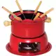 Aparelho de Fondue 11 Peças Vermelho em oferta
