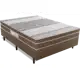 Cama Box de Casal Biflex Ilhéus com Molas Ensacadas e Euro Pillow 63x138x188cm - Marrom/Bege Estampa em oferta