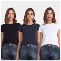 Imagem da promoção Kit Camiseta Polo Wear Básica Feminina 3 Peças