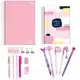 Kit Papelaria Tons de Rosa Fofa Kawaii Cor Rosa Escolar Neon Pastel em oferta