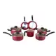 Conjunto 7 Peças Antiaderente Tramontina Turim 20297/761 Vermelho em oferta