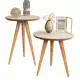 Conj. 2 mesinhas classic lateral e centro off white pés palito em oferta